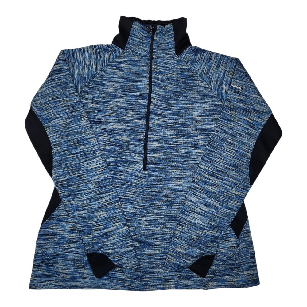 Columbia Women's Glacial IV Print 1/2 Half Zip Pullover Blue Space Dye Size M